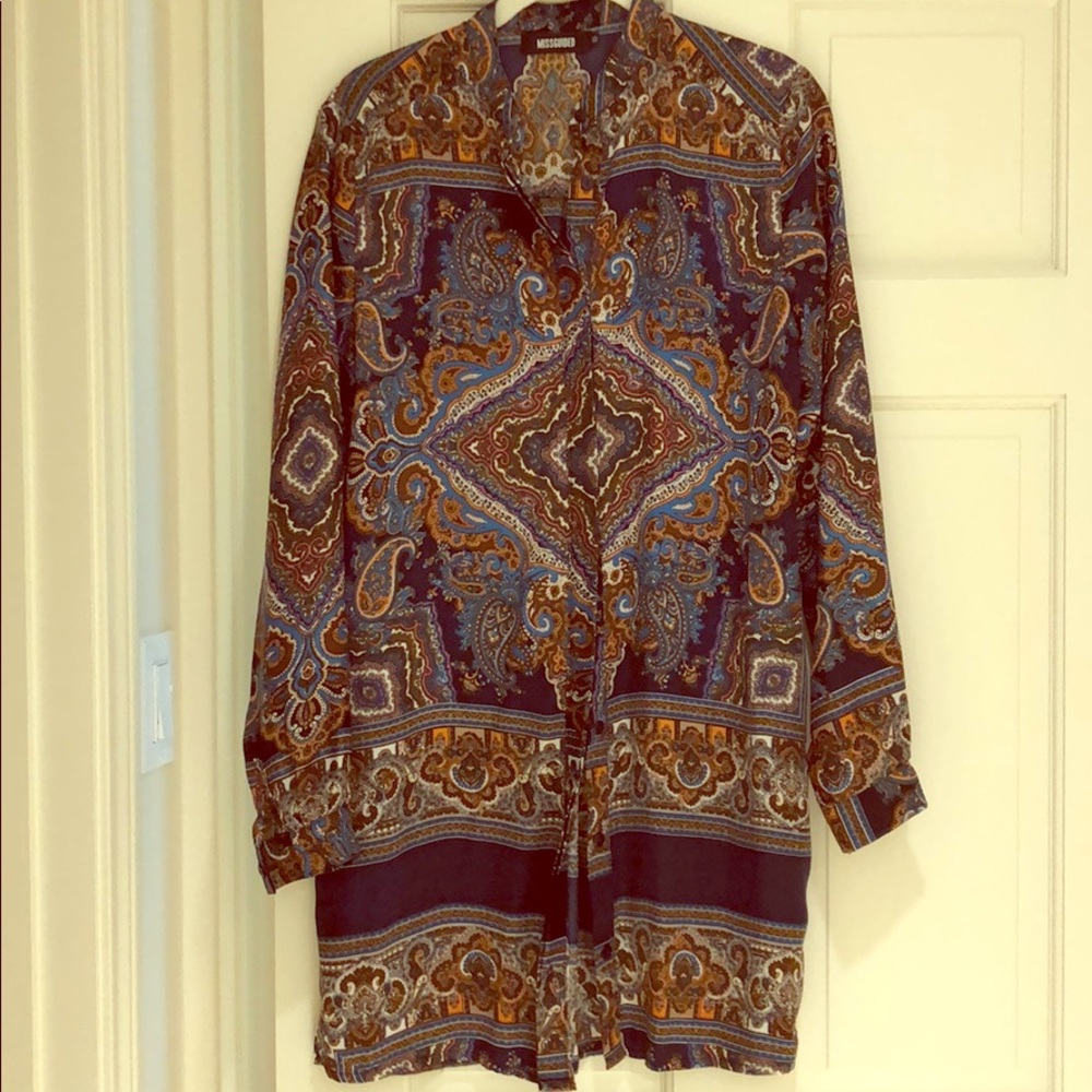 Navy/brown Shirt Dress